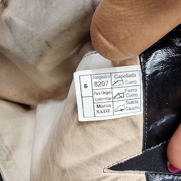 Marruecos Women's 5 Black Leather Knee-High Riding Boots Columbian - Picture 12 of 13